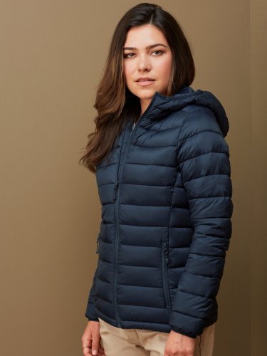 Piumino donna Lux cappuccio, 100% nylon