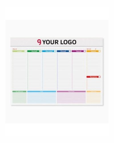 Planning Multicolor cartoncino bianco 43x31 cm 52 fogli