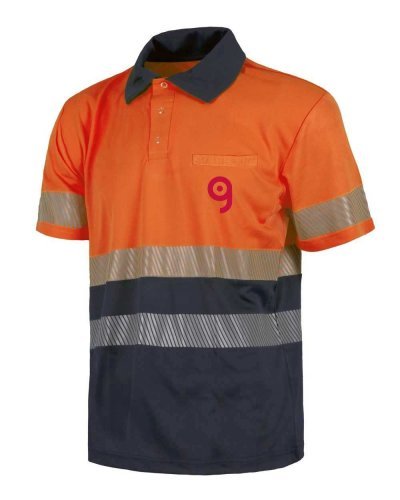 Polo alta visibilità Classe 1 gialla, 100% poliestere