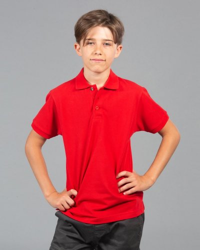 Polo bambino con bottone con tricolore italiano Colombia boy