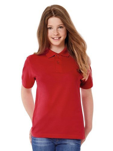 Polo Bambino Safran B&C Cotone 180g Regular Fit, Colletto Maglia