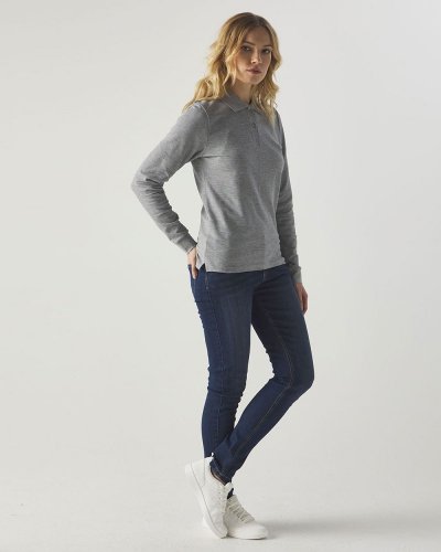 Polo donna manica lunga Evolution Black Spider