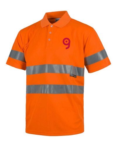 Polo haute visibilità avec bandes réfléchissantes, EN ISO 20471