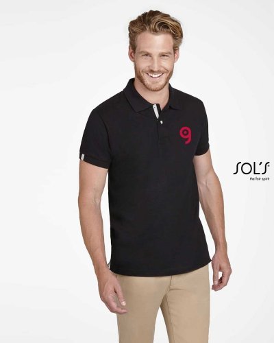 Polo homme Portland, 100% coton, coupe régulière, détails gris