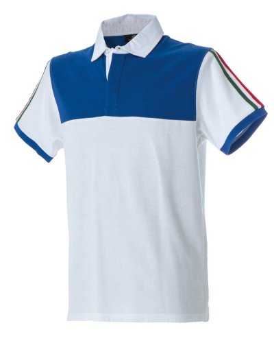 Polo manica corta con tricolore Napoli