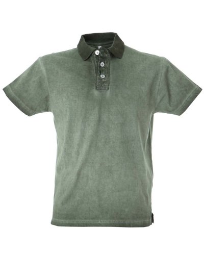 Polo manica corta in jersey “cool dyed”