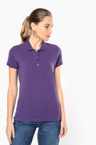 Polo piqué donna manica corta
