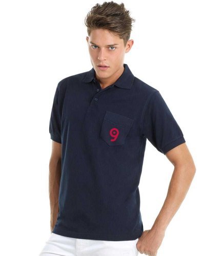 Polo Safran B&C uomo 100% cotone tasca petto regular fit