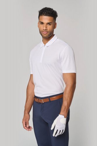 Polo sportiva da uomo con scollo