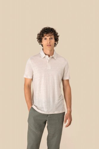 Polo uomo in lino