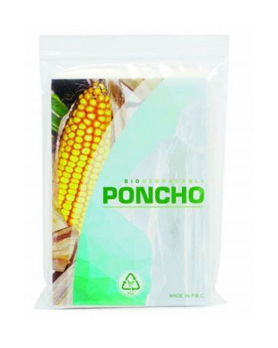 Poncho de PLA biodegradable con capucha