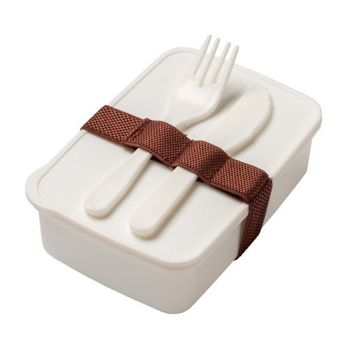 Porta pranzo in pp, con posate incluse. non adatto alla lavastoviglie