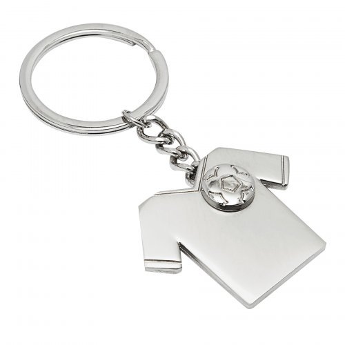 Portachiavi Tie Shirt Hattrick in Zinco/Acciaio 8,3x4cm Argento