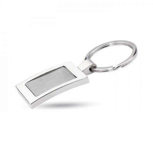 HARROBS Portachiavi rettangolare in metallo zinco, 8x3,5 cm