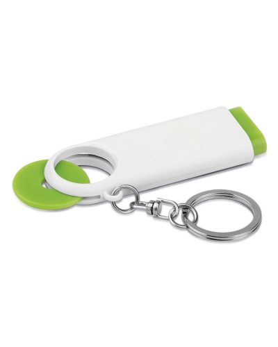 Portachiavi in plastica gettone e 2 luci LED