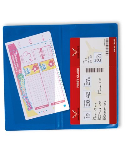 Portalotto portadocumenti viaggio PVC 2 tasche stampa serigrafica
