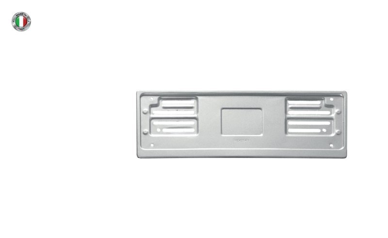 Portatarga anteriore in metallo grigio  made in italy