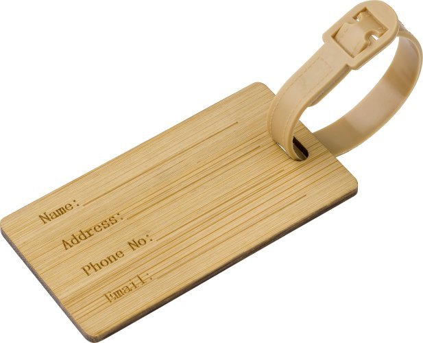 Porte-étiquette de valise en bambou shawn