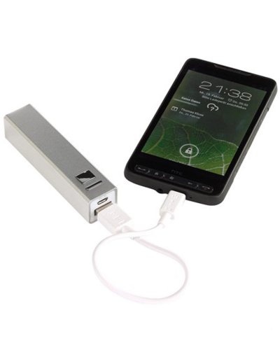 Powerbank Endurance 2200 mAh in alluminio, LED controllo blu