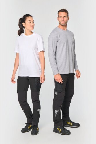 Recycelte stretchhose mit mehreren taschen