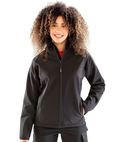 Recycled printable 3-layer hooded softshell