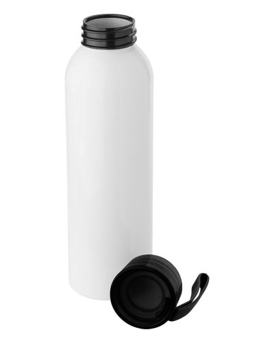 Gourde en Aluminium Shaunie 650ml Argent avec bouchons colorés