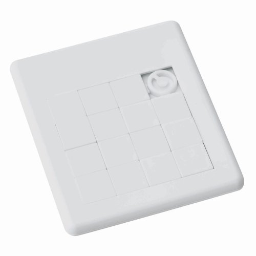 Rompicapo PASTIME gioco del 15 in plastica bianca 9x7,5 cm
