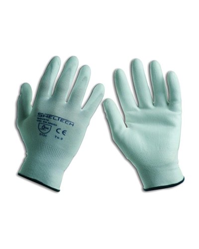 Guante de nailon/poliuretano blanco