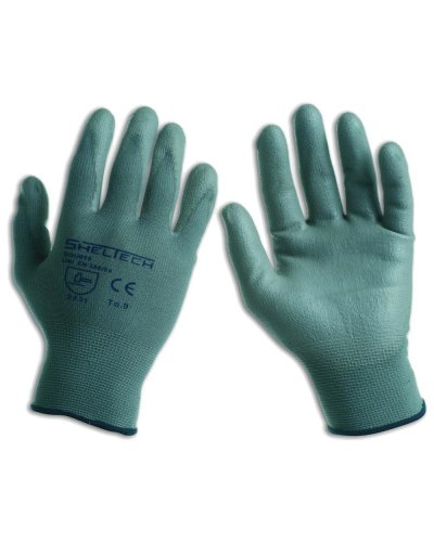 Guante de nailon/poliuretano gris