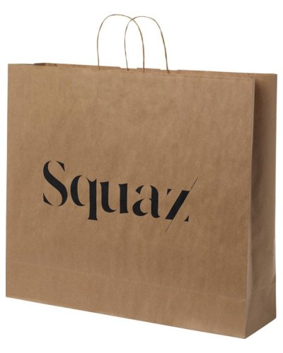 Sac en papier Kraft XXL avec poignées tressées