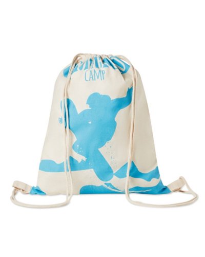 Sacca in cotone 180g Naturale con chiusura a cordino