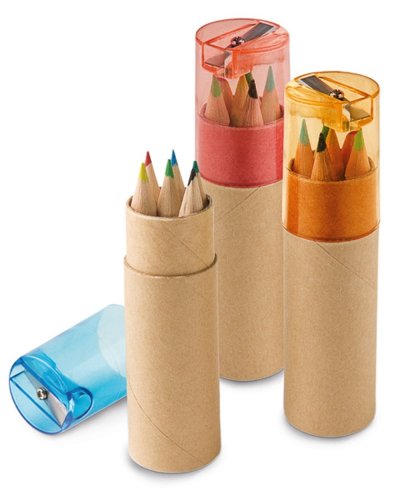 Scatola con 6 matite colorate