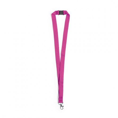 Lanyard Kappin aus farbigem Polyester mit Sicherheitskarabiner