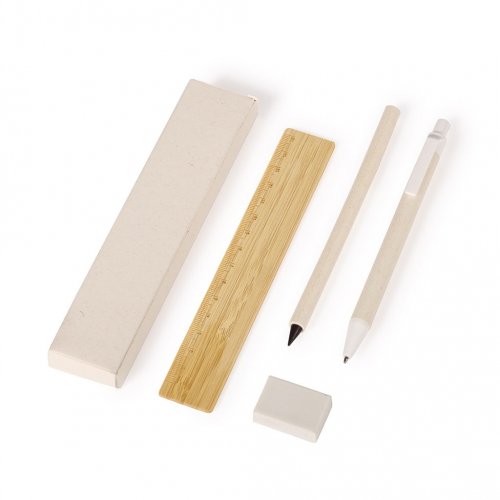 Set cancelleria in cartone del latte penna a sfera con fusto