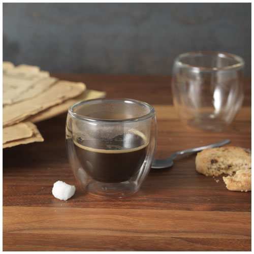 Set de 2 tazas espresso de cristal "boda"