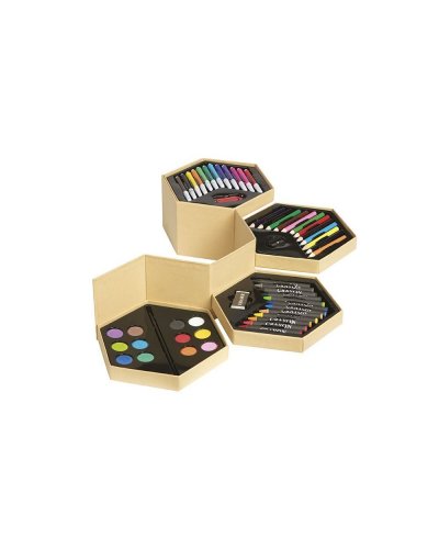 Set de Dibujo 52 Piezas en Cartón, 17x19,5x10 cm, ligero -
