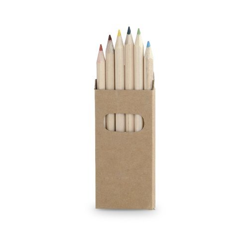 Matite GiraGirls Set 6 Colori in Legno Naturale con Scatola Cartone