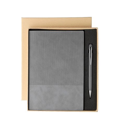 Set regalo taccuino e penna in pu e alluminio