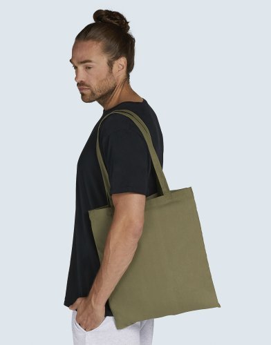 Shopper in cotone Beech naturale 140g manici lunghi 38x42cm