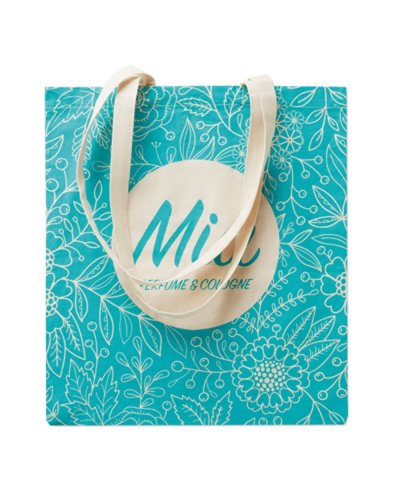 Shopper in cotone Fairtrade  nera manici lunghi 38x42