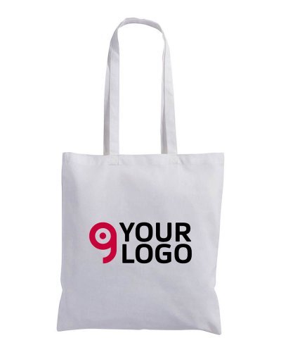 Shopper cotone 120g  multicolore manici lunghi eleganti