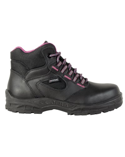 Sicherheitsschuhe Wanda S3 SRC aus wasserabweisendem Leder in Schwarz