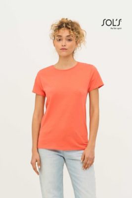 T-shirt moulante col rond Crusader femme