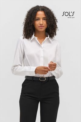 Camisa de mujer popelina manga larga Bailey