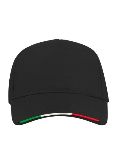 Italienische Mütze aus 100% Baumwolle, Tricolor Flagge, Einheitsgröße