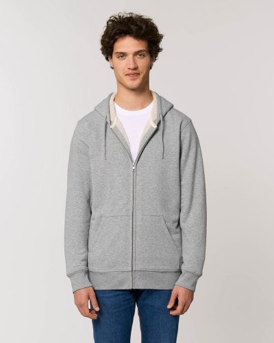 Sweat à capuche zippé doublé en sherpa unisexe Warmer sherpa