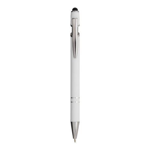 Stylo à bille en aluminium caoutchouté avec gomme pour écran tactile e
