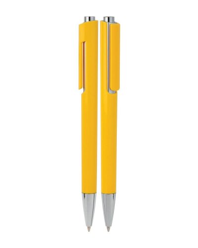 Stylo à bille B11036 noir en plastique avec fermeture à clic
