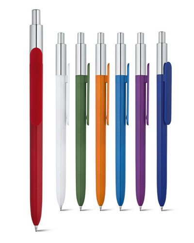 Stylo à bille Kiwu Chrome bleu en ABS brillant et chromé 20g