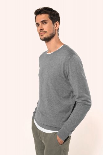 Supima®-herrenpullover mit rundhalsausschnitt